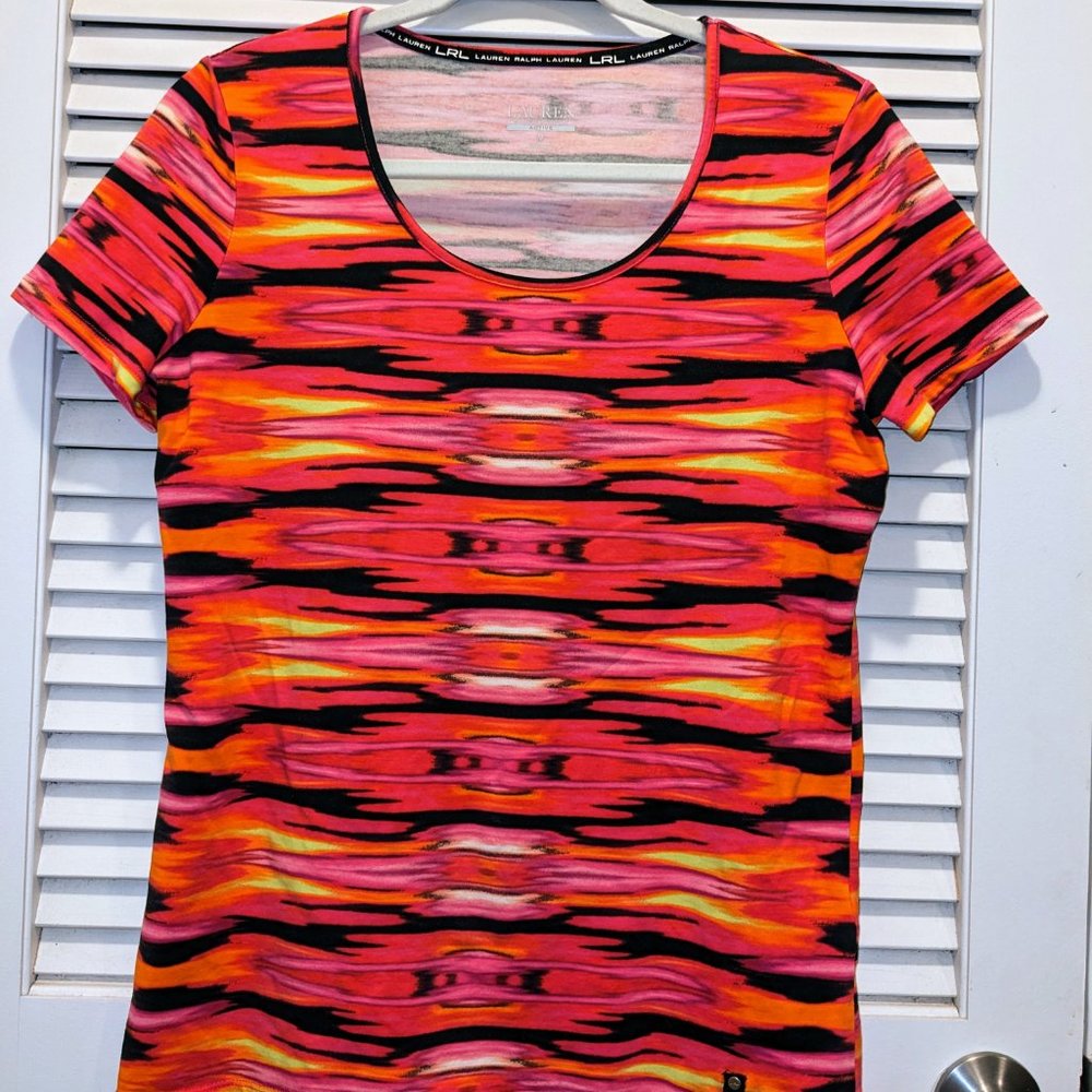 Lauren Ralph Lauren LRL Active T Shirt Womens Size Medium - Picture 2 of 9